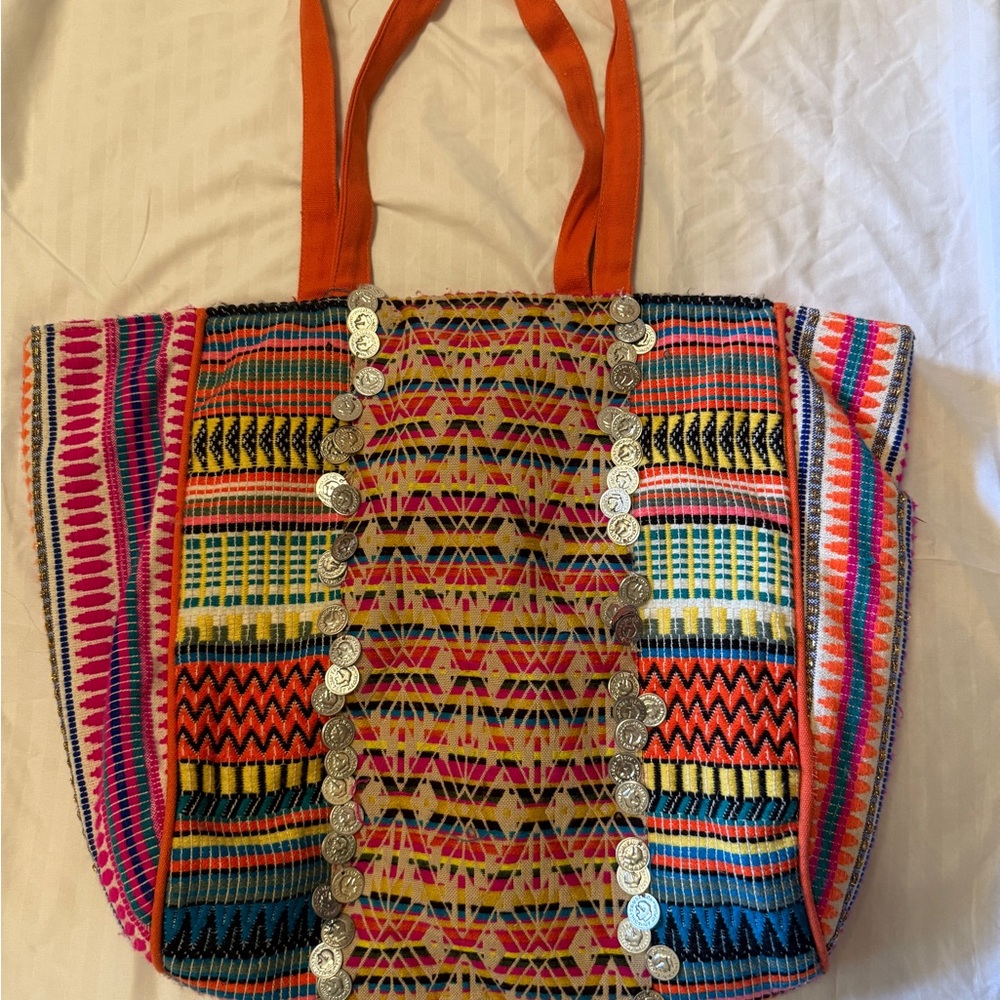 Multicolor Geometric Tote Bag